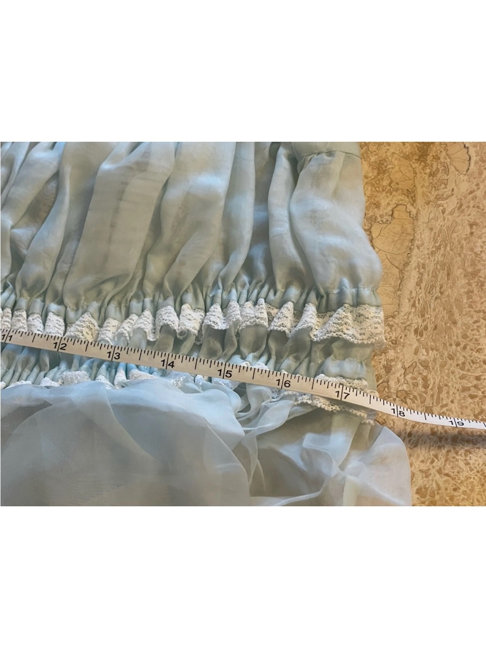 Selkie Sissy Baby Blue Boudoir Dress Sz 1X Chiffon 100% Silk NWT lace Toile - Picture 14 of 14
